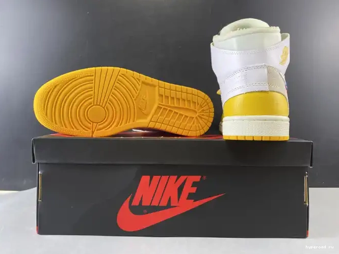 Jordan Dark Air Yellow-Cone NRG Off-White 1 AQ0818-149 Powder x White 0426